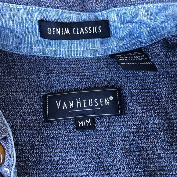 Van Heusen Long Sleeve denim shirt Medium - Picture 5 of 8